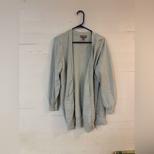 d&co Comfort Zone Open Front Cardigan Gray US XL Recycled Polyester